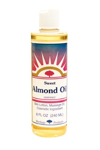 Heritage Store Sweet Almond Oil-8 Oz
