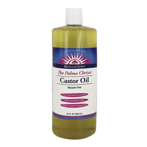 Heritage Store The Palma Christi Castor Oil-32 Oz