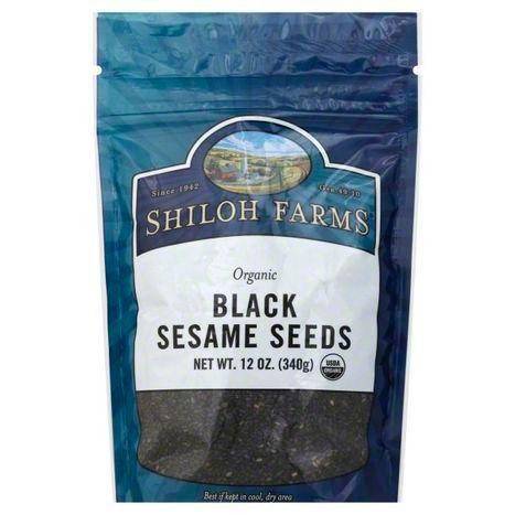 Shiloh Farms Sesame Seeds, Organic, Black - 12 Ounces