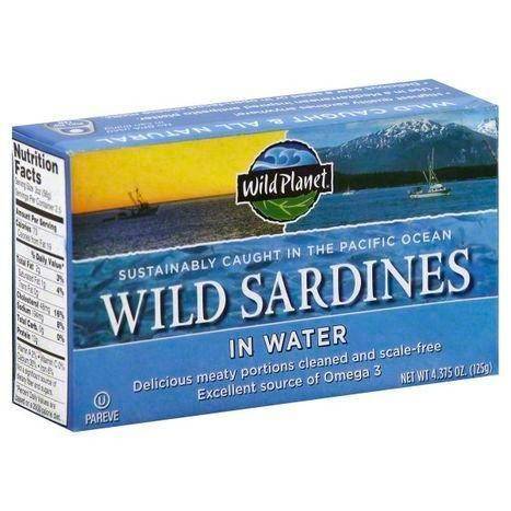 Wild Planet Sardines, Wild, in Water with Sea Salt - 4.4 Ounces