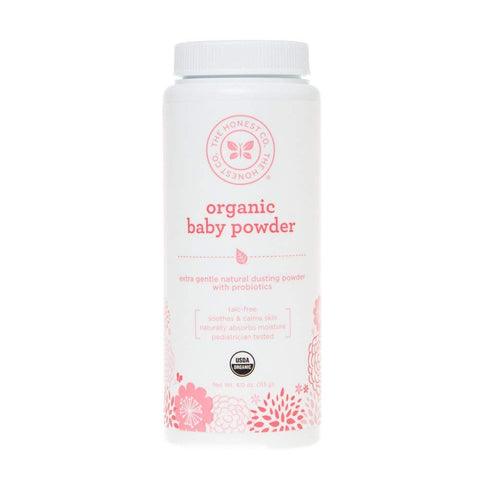 The Honest Co Organic Baby Powder Extra Gentle Natural Dusting Powder With Probiotics-4 Oz