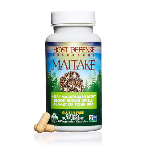Host Defense Maitake Helps Maintain Healthy Blood Sugar Levels-60 Vegetarian Capsules