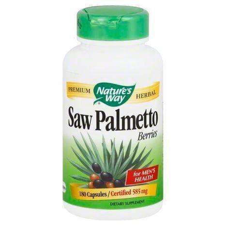 Natures Way Saw Palmetto Berries, 585 mg, Vegetarian Capsules - 180 Capsules