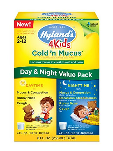 Hyland's 4Kids Cold 'n Mucus Day & Night Value Pack-8 Oz