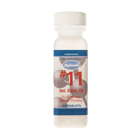 Hyland's #11 Nat.Sulph.6 X Flu, Nausea & Vomiting-500 Tablets