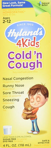 Hyland's 4 Kids Cold 'n Cough Ages 2-12-4 Oz