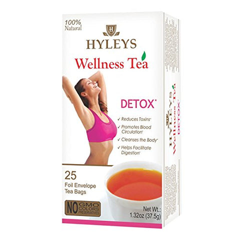 Hyleys Wellness Tea Detox 25 Foil Envelope Tea Bags-1.32 Oz
