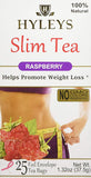 Hyleys Slim Tea Raspberry 25 Foil Envelope Tea Bags-1.32 Oz