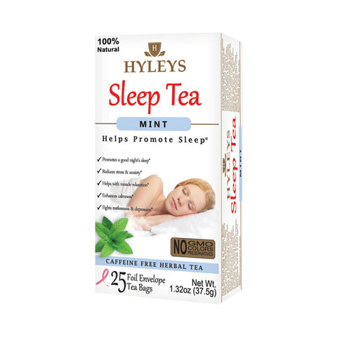 Hyleys Sleep Tea Mint 25 Foil Envelope Tea Bags-1.32 Oz