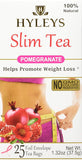 Hyleys Slim Tea Pomegranate 25 Foil Envelope Tea Bags-1.32 Oz