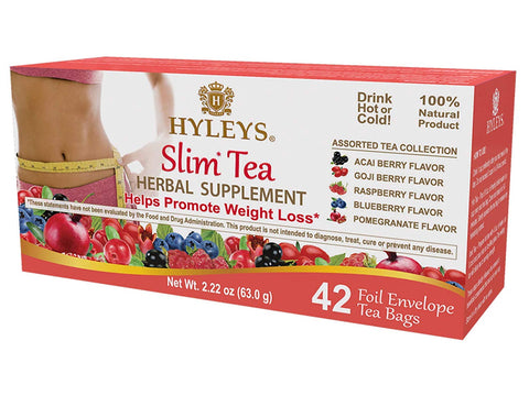 Hyleys Slim Tea Kit-42 Foil Envelope Tea Bags-2.22 Oz