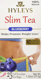 Hyleys Slim Tea Blueberry 25 Foil Envelope Tea Bags-1.32 Oz