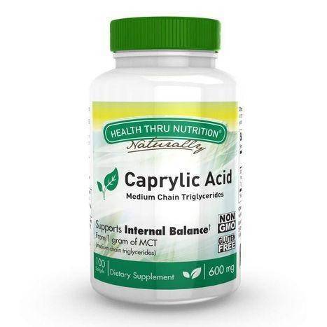 Health Thru Nutrition Caprylic Acid 600MG - 100 Softgels
