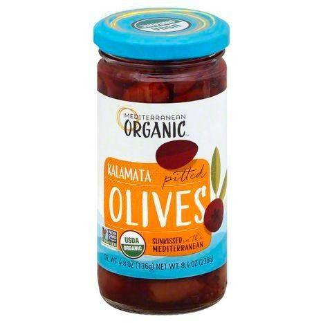 Mediterranean Organic Olives, Kalamata, Pitted - 8.4 Ounces