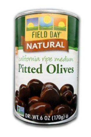 Field Day Pitted California Ripe Medium Black Olives - 6 Ounces