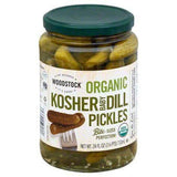 Woodstock Pickles, Organic, Kosher Baby Dill - 24 Ounces