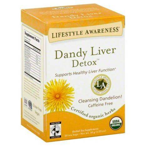 Lifestyle Awareness Herbal Tea Supplement, Dandy Liver Detox - 20 Each