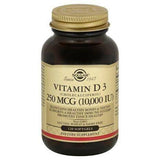 Solgar Vitamin D3, 250 mcg (10,000 IU), Softgels - 120 Each