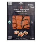 Foppen Salmon, Norwegian, Smoked, Toast-Sized Three Varieties, Slices - 8.80 Ounces