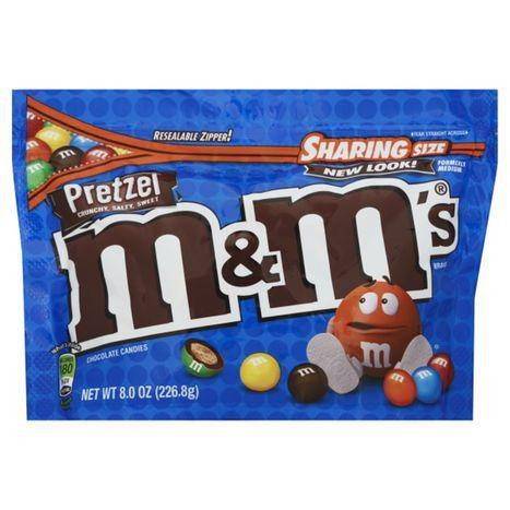 M & M Chocolate Candies, Pretzel, Sharing Size - 8 Ounces