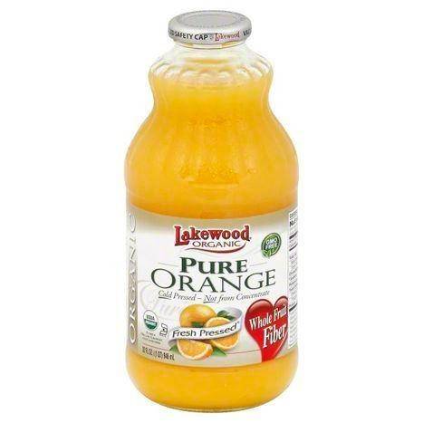 Lakewood Organic 100% Juice, Pure Orange - 32 Ounces