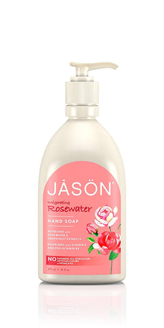 Jason Invigorating Rosewater Hand Soap-16 Oz