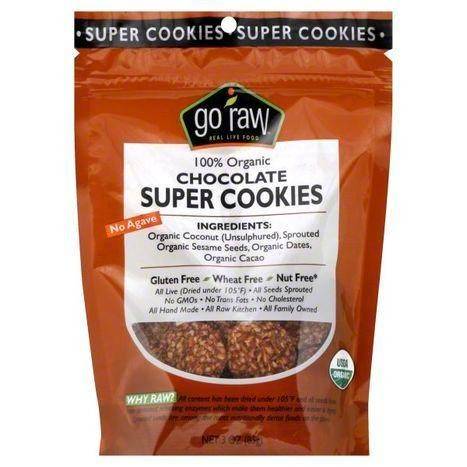 Go Raw Super Cookies, Organic, Chocolate - 3 Ounces