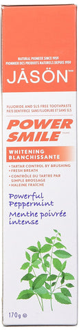 Jason Power Smile Whitening Paste Powerful Peppermint-6 Oz