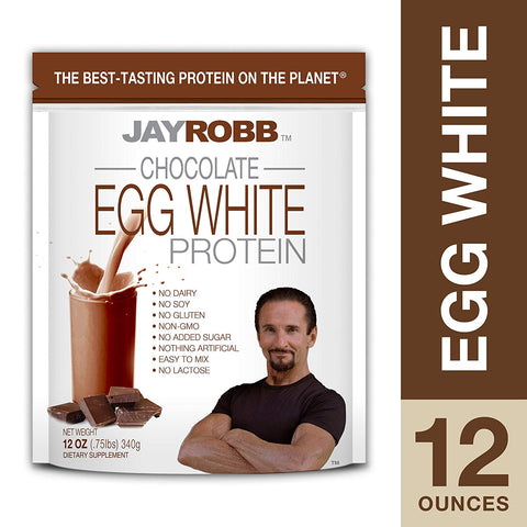 Jay Robb Egg White Protein Chocolate Flavor-12 Oz