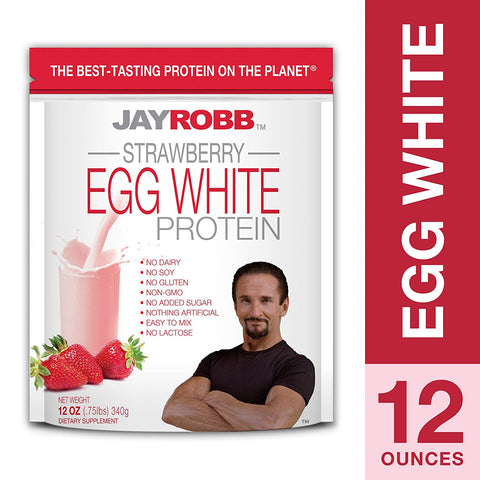 Jay Robb Egg White Protein Strawberry Flavor-12 Oz