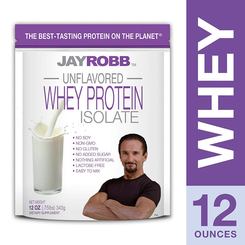 Jay Robb Whey Protein Isolate Unflavored-12 Oz