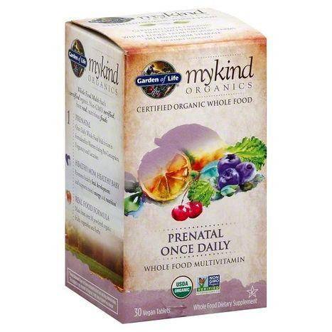 Garden of Life MyKind Organics Multivitamin, Whole Food, Prenatal Once Daily, Vegan Tablets - 30 Each