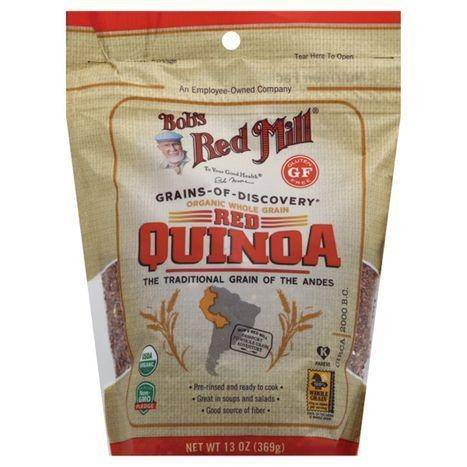 Bobs Red Mill Quinoa, Red, Organic, Whole Grain - 13 Ounces