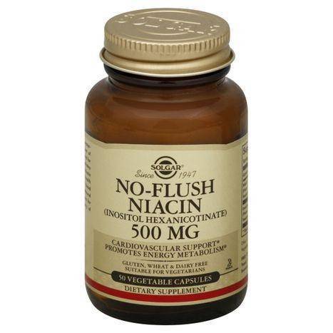 Solgar Niacin, No-Flush, 500 mg, Vegetable Capsules - 50 Each