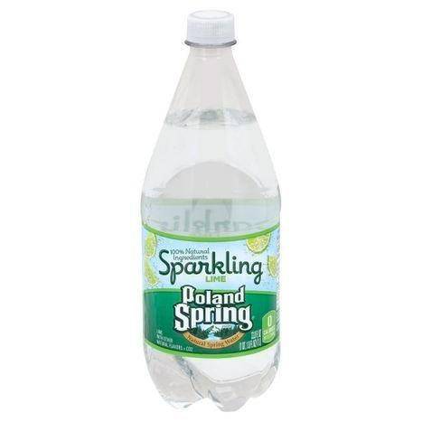 Poland Spring Sparkling Water, Lime - 33.8 Ounces