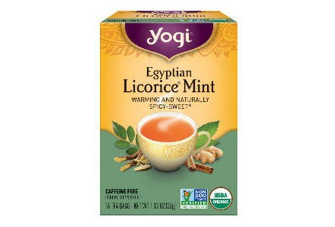 Yogi Tea, Organic, Egyptian Licorice Mint, Caffeine Free, Bags - 16 Each