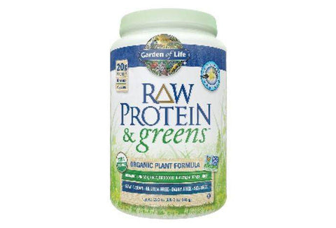 Garden of Life Raw Protein & Greens Plant Formula, Organic, Real Raw Vanilla - 19.3 Ounces