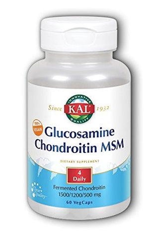 Kal Glucosamine Chondroitin MSM 4 Daily-60 Veg Caps