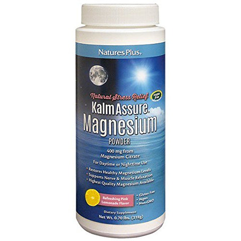 Natures Plus Kalm Assure Magnesium Powder Lemonade Flavor-0.9 Lbs