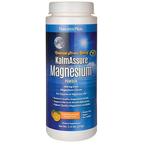 Natures Plus Kalm Assure Magnesium Powder Orange Flavor-1.15 Lbs