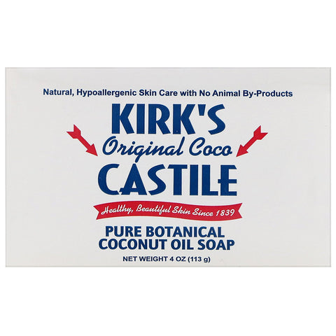 Kirk's Original Coco Castile Pure Botanical Coconut Oil Soap-4 Oz