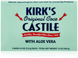 Kirk's Original Coco Castile With Aloe Vera 3 Bars-12 Oz