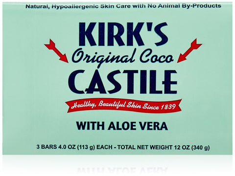 Kirk's Original Coco Castile With Aloe Vera 3 Bars-12 Oz