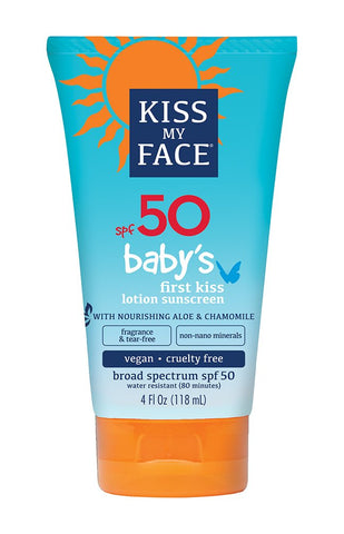 Kiss My Face Baby's First Kiss Lotion Broad Spectrum SPF 50-4 Oz