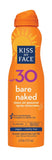 Kiss My Face Bare Naked Spray Suncreen Broad Spectrum SPF 30-6 Oz