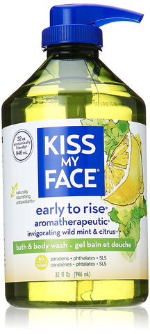 Kiss My Face Early To Rise Aromatherapeutic Invigorating Wild Mint & Citrus Bath & Body Wash-32 Oz