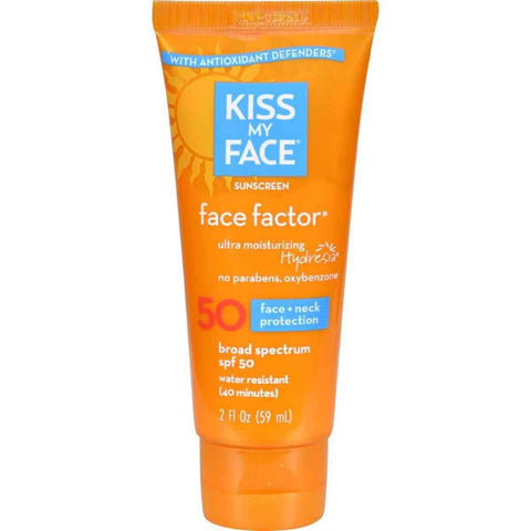 Kiss My Face Face Factor Sunscreen Broad Spectrum SPF 50-2 Oz