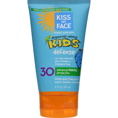 Kiss My Face Kids Defense Mineral Sunscreen Fragrance Free-4 Oz