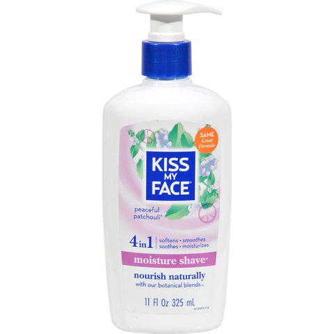 Kiss My Face 4 In 1 Moisture Shave Peaceful Patchouli-11 Oz