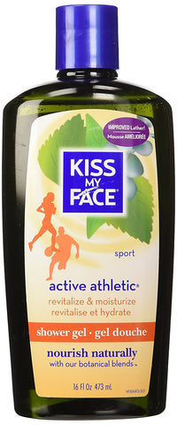 Kiss My Face Active Athletic Shower Gel-16 Oz